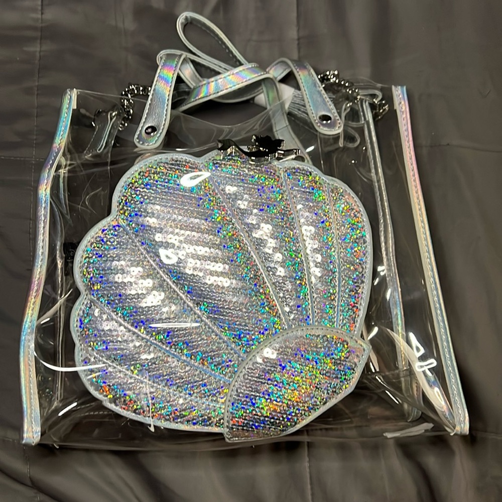 Loungefly Disney Ariel Clear 2 Piece Cross Body Purse
